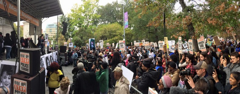 Protest at Washington Square Park that week.